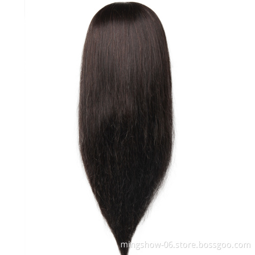 Fast delivery 100 human hair mannequin head with black long hair